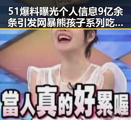 51爆料曝光个人信息9亿余条引发网暴熊孩子系列吃瓜群众热议
