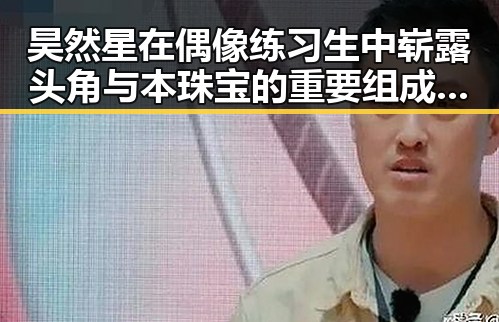 昊然星在偶像练习生中崭露头角与本珠宝的重要组成部的东方美学碰撞